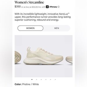 APL Women's Cream Athletic Shoes - size 9 eu 40